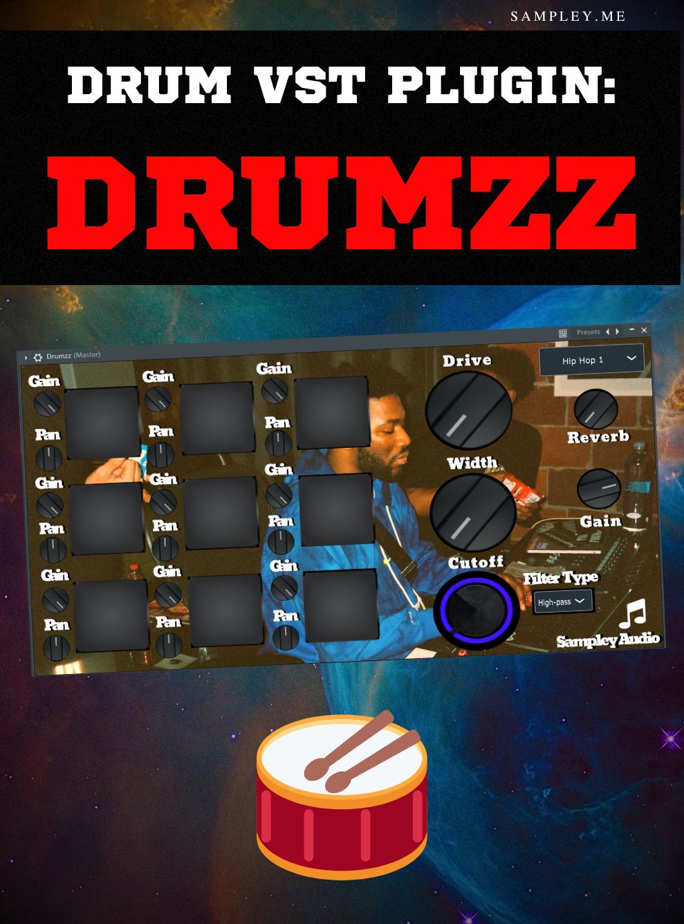 Drum VST Plugin "DRUMZZ" - Sampley