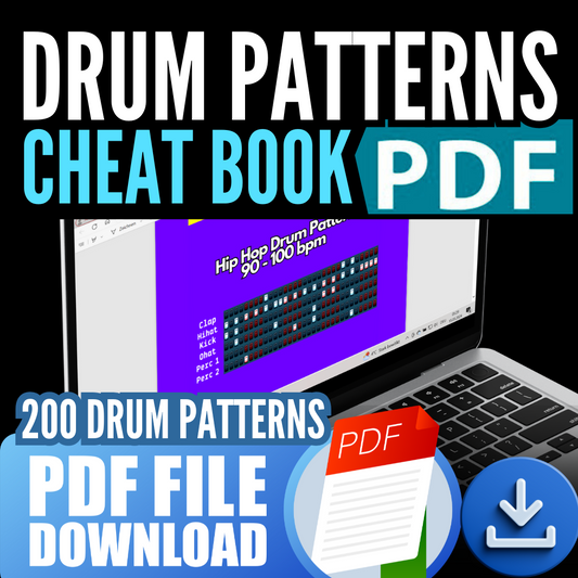 200 Drum Patterns Cheat Sheet/E-Book