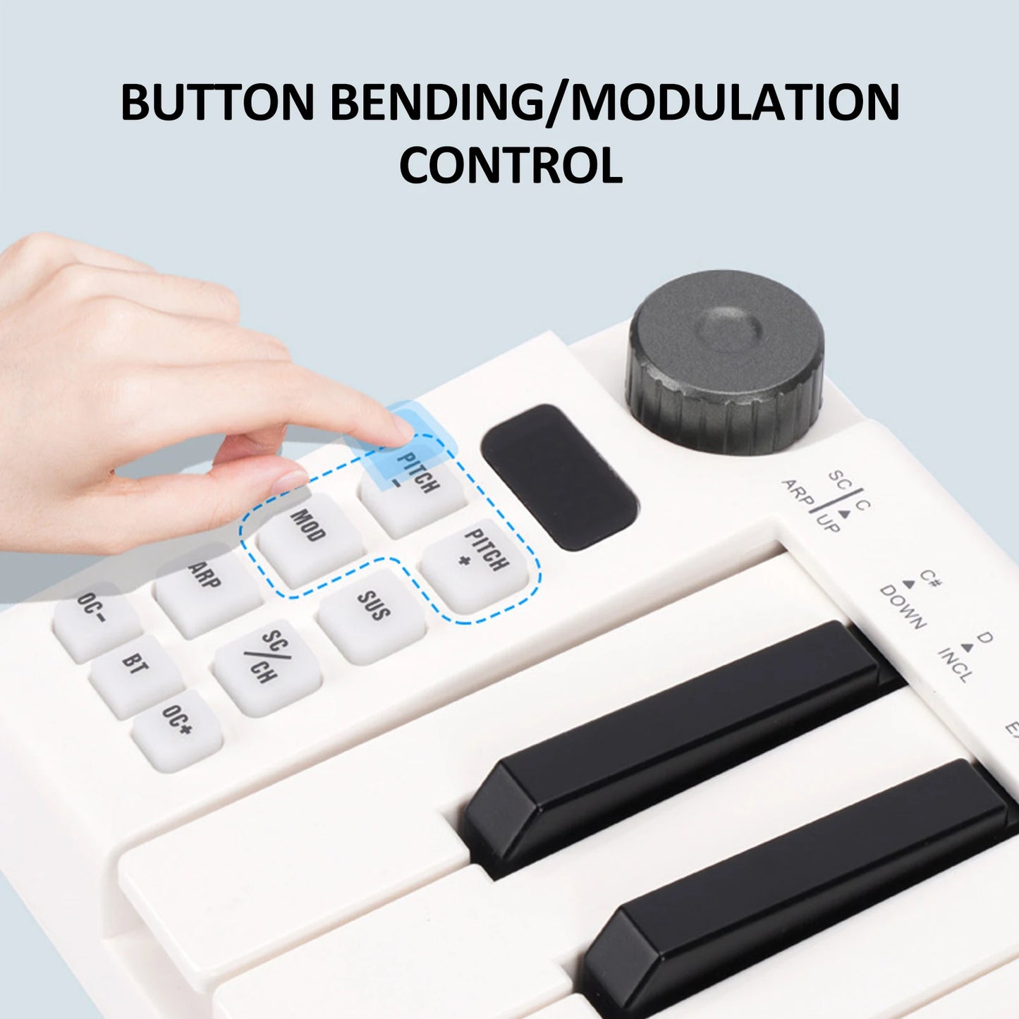 M-vave SMK-25 MIDI-Tastatur, wiederaufladbar, 25 Tasten, MIDI-Steuerung, Tastaturinstrument, tragbarer Mini-USB-Tastatur-MIDI-Controller