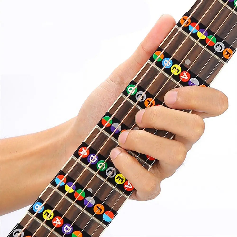 Portable Guitar Fretboard Note Sticker Sticker Guitar Scales Chord Fingerboard Beginner Thin Sticker DIY Guitar Accessories