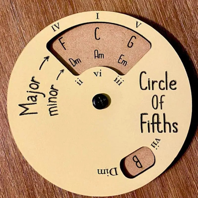 Circle Of Fifths Wheel Guitar Chord Wheel Wooden Melody Tool Musical Instruments And Accessories Chord Wheel For Musicians