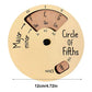 Rotatable Circle of Fifths Musical Theory Tool Rotatable Wood Circle of Fifths Disc for Musician Melody Learning Heavy Duty