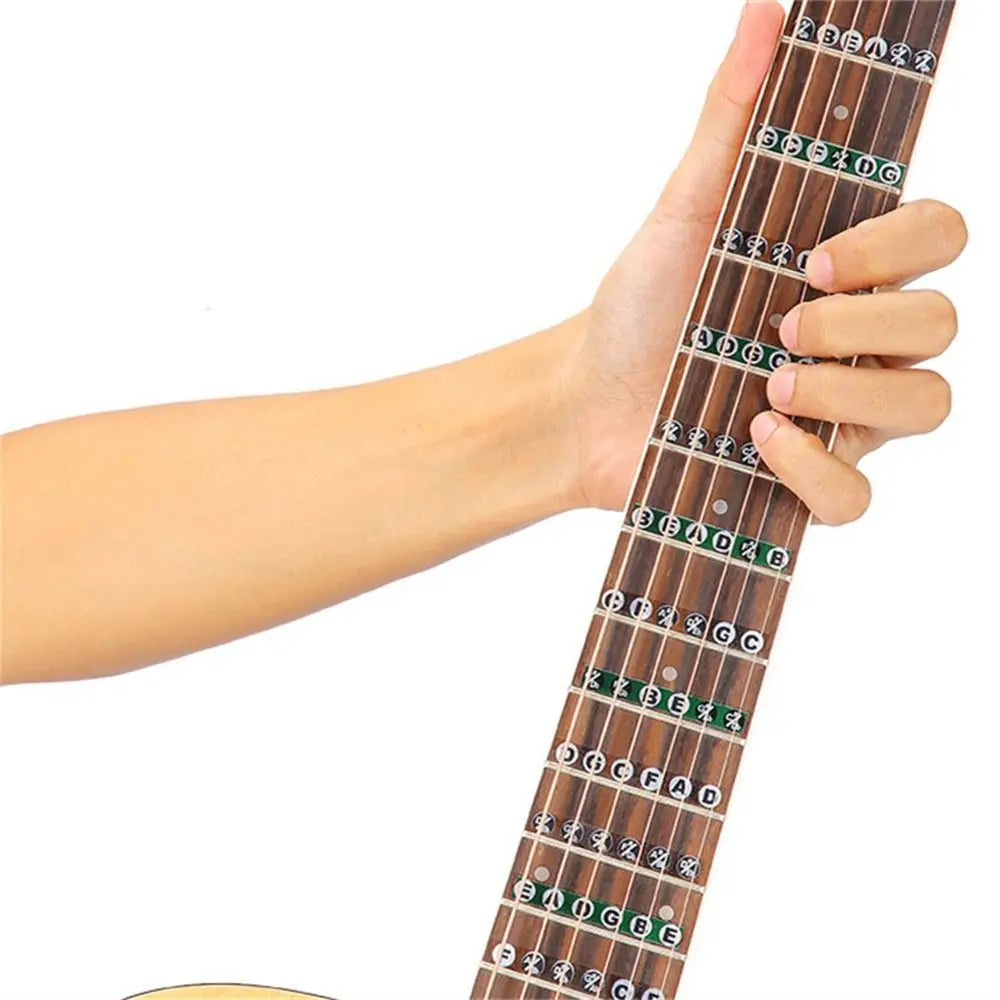 Portable Guitar Fretboard Note Sticker Sticker Guitar Scales Chord Fingerboard Beginner Thin Sticker DIY Guitar Accessories