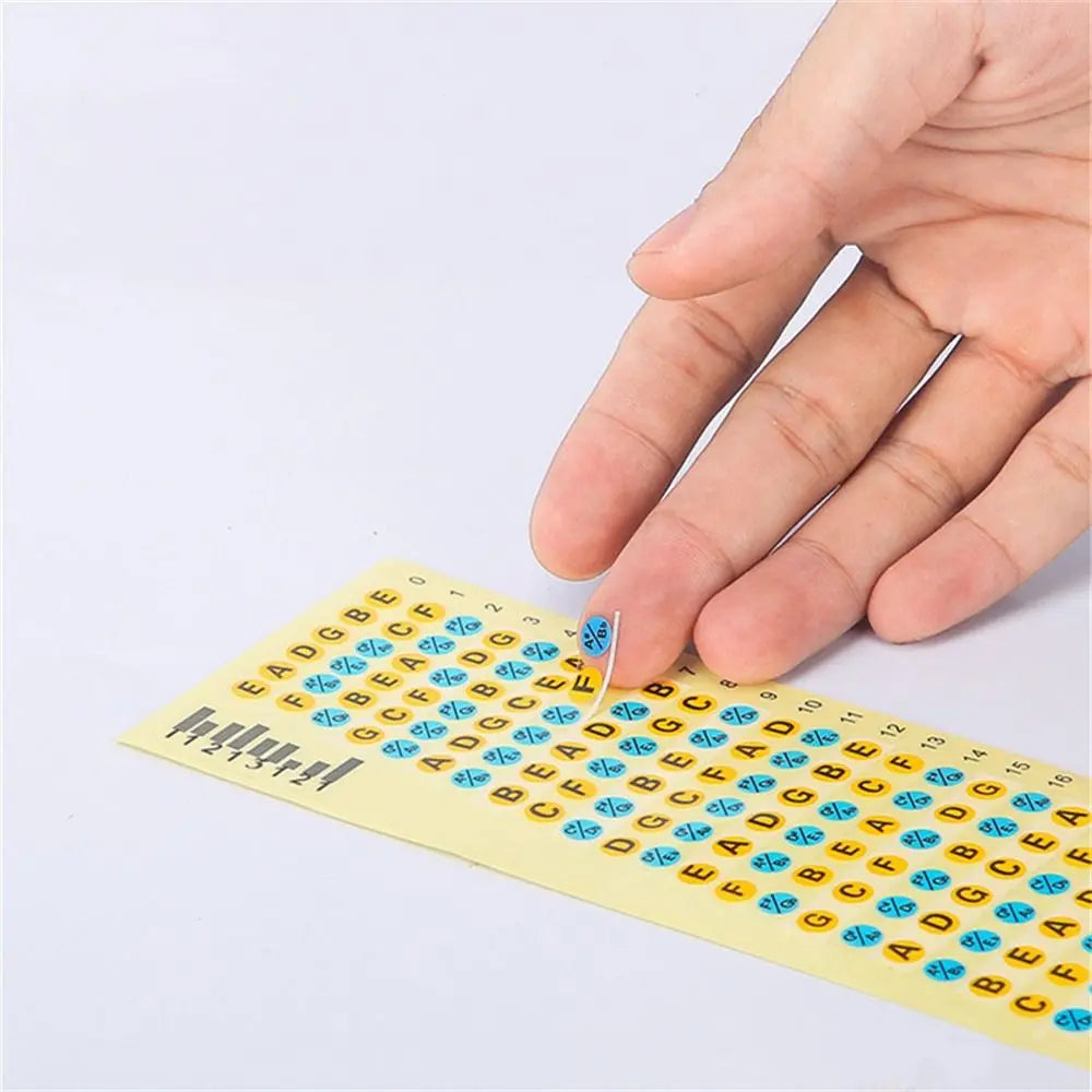 Portable Guitar Fretboard Note Sticker Sticker Guitar Scales Chord Fingerboard Beginner Thin Sticker DIY Guitar Accessories