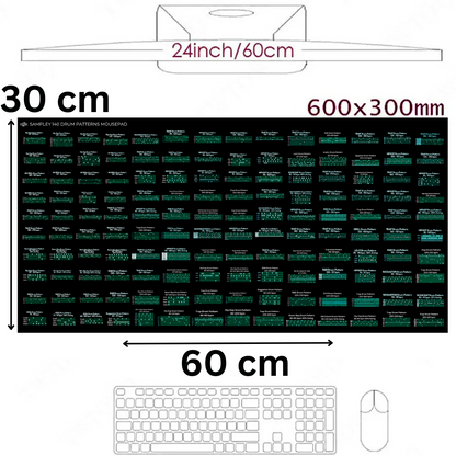 140 Drum Patterns Spickzettel Mousepad