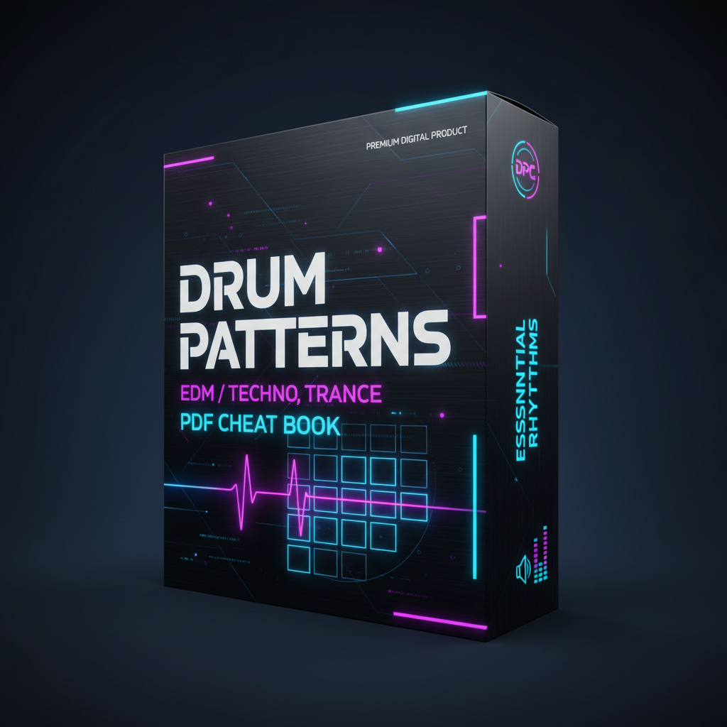 EDM/Techno/Trance Drum Patterns PDF Cheat Book – Sampley