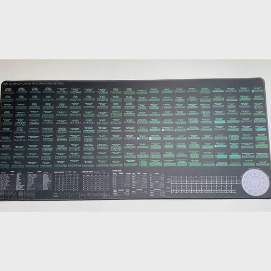 Sampley 200 Drum Patterns Mouse Pad (+ Music Theory Cheat Sheet)